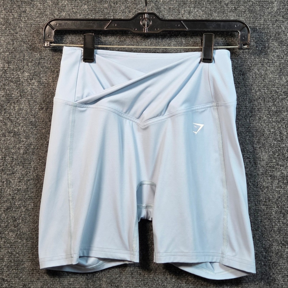 Gymshark Crossover Shorts Women's Size Small Iceberg Blue Workout Gym Athleisure